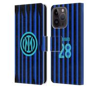 Head Case Designs Officially Licensed Inter Milan Benjamin Pavard 2025/26 Players Home Kit Leather Wallet Case Compatible With Apple iPhone 15 Pro