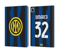 Head Case Designs Officially Licensed Inter Milan Federico Dimarco 2023/24 Players Home Kit Leather Wallet Case Compatible With Apple iPad Pro 12.9 2020/2021/2022