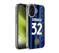 Head Case Designs Officially Licensed Inter Milan Federico Dimarco 2024/25 Players Home Kit Gel Case [Military Grade Protection] Compatible With Apple iPhone 17