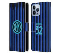 Head Case Designs Officially Licensed Inter Milan Federico Dimarco 2025/26 Players Home Kit Leather Wallet Case Compatible With Apple iPhone 13 Pro Max