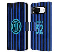 Head Case Designs Officially Licensed Inter Milan Federico Dimarco 2025/26 Players Home Kit Leather Wallet Case Compatible With Google Pixel 8