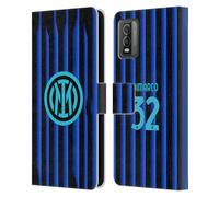 Head Case Designs Officially Licensed Inter Milan Federico Dimarco 2025/26 Players Home Kit Leather Wallet Case Compatible With Nokia C210