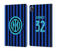 Head Case Designs Officially Licensed Inter Milan Federico Dimarco 2025/26 Players Home Kit Leather Wallet Case Compatible With Apple iPad Pro 11 2020/2021 / 2022