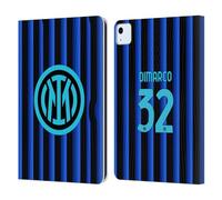 Head Case Designs Officially Licensed Inter Milan Federico Dimarco 2025/26 Players Home Kit Leather Wallet Case Compatible With Apple iPad Air 11 2020/2022/2024/2025
