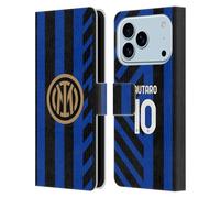 Head Case Designs Officially Licensed Inter Milan Lautaro Martínez 2024/25 Players Home Kit Leather Wallet Case Compatible With Apple iPhone 17 Pro