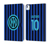 Head Case Designs Officially Licensed Inter Milan Lautaro Martínez 2025/26 Players Home Kit Leather Wallet Case Compatible With Apple iPad Air 11 2020/2022/2024/2025
