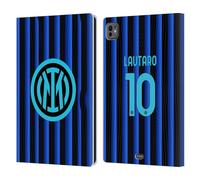 Head Case Designs Officially Licensed Inter Milan Lautaro Martínez 2025/26 Players Home Kit Leather Wallet Case Compatible With Apple iPad Pro 11 M4 2024