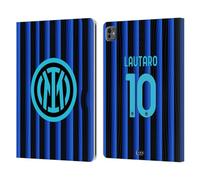 Head Case Designs Officially Licensed Inter Milan Lautaro Martínez 2025/26 Players Home Kit Leather Wallet Case Compatible With Apple iPad Pro 13 M4 2024