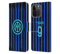 Head Case Designs Officially Licensed Inter Milan Marcus Thuram 2025/26 Players Home Kit Leather Wallet Case Compatible With Apple iPhone 15 Pro