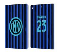 Head Case Designs Officially Licensed Inter Milan Nicolò Barella 2025/26 Players Home Kit Leather Wallet Case Compatible With Apple iPad 10.2 2019/2020/2021