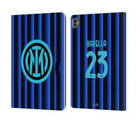Head Case Designs Officially Licensed Inter Milan Nicolò Barella 2025/26 Players Home Kit Leather Wallet Case Compatible With Apple iPad Pro 13 M4 2024