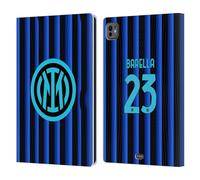 Head Case Designs Officially Licensed Inter Milan Nicolò Barella 2025/26 Players Home Kit Leather Wallet Case Compatible With Apple iPad Pro 11 M4/M5 2024/2025