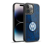 Head Case Designs Officially Licensed Inter Milan Snake Wordmark Patterns Gel Armour Case [Military Grade Protection] Compatible With Apple iPhone 14 Pro Max