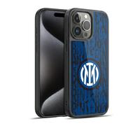Head Case Designs Officially Licensed Inter Milan Snake Wordmark Patterns Gel Armour Case [Military Grade Protection] Compatible With Apple iPhone 15 Pro Max