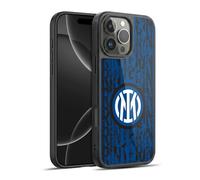 Head Case Designs Officially Licensed Inter Milan Snake Wordmark Patterns Gel Armour Case [Military Grade Protection] Compatible With Apple iPhone 16 Pro Max