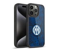 Head Case Designs Officially Licensed Inter Milan Snake Wordmark Patterns Gel Armour Case [Military Grade Protection] Compatible With Apple iPhone 15 Pro