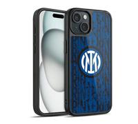 Head Case Designs Officially Licensed Inter Milan Snake Wordmark Patterns Gel Armour Case [Military Grade Protection] Compatible With Apple iPhone 15