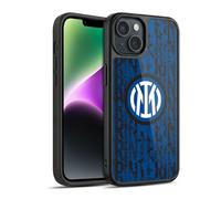 Head Case Designs Officially Licensed Inter Milan Snake Wordmark Patterns Gel Armour Case [Military Grade Protection] Compatible With Apple iPhone 14