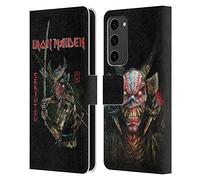 Head Case Designs Officially Licensed Iron Maiden Album Cover Senjutsu Leather Wallet Case Compatible With Samsung Galaxy S23+ 5G