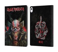 Head Case Designs Officially Licensed Iron Maiden Back Cover Death Snake Senjutsu Leather Wallet Case Compatible With Apple iPad Air 13 2024/2025