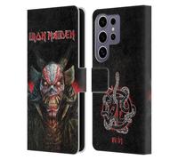 Head Case Designs Officially Licensed Iron Maiden Back Cover Death Snake Senjutsu Leather Wallet Case Compatible With Samsung Galaxy S25 Ultra