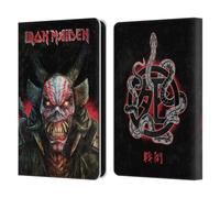 Head Case Designs Officially Licensed Iron Maiden Back Cover Death Snake Senjutsu Leather Wallet Case Compatible With Amazon Kindle 11th Gen (2024)