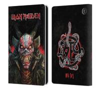 Head Case Designs Officially Licensed Iron Maiden Back Cover Death Snake Senjutsu Leather Wallet Case Compatible With Amazon Fire 7 2022