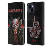 Head Case Designs Officially Licensed Iron Maiden Back Cover Death Snake Senjutsu Leather Wallet Case Compatible With Apple iPhone 15