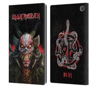 Head Case Designs Officially Licensed Iron Maiden Back Cover Death Snake Senjutsu Leather Wallet Case Compatible With Amazon Fire Max 11 2023