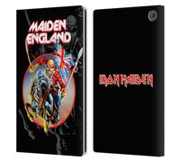 Head Case Designs Officially Licensed Iron Maiden England Tours Leather Wallet Case Compatible With Amazon Fire Max 11 2023
