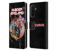 Head Case Designs Officially Licensed Iron Maiden England Tours Leather Wallet Case Compatible With Samsung Galaxy A36 5G