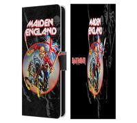 Head Case Designs Officially Licensed Iron Maiden England Tours Leather Wallet Case Compatible With Samsung Galaxy S25 FE