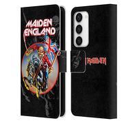 Head Case Designs Officially Licensed Iron Maiden England Tours Leather Wallet Case Compatible With Samsung Galaxy S23 5G