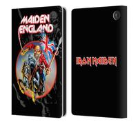 Head Case Designs Officially Licensed Iron Maiden England Tours Leather Wallet Case Compatible With Amazon Fire 7 2022