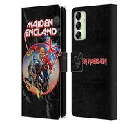 Head Case Designs Officially Licensed Iron Maiden England Tours Leather Wallet Case Compatible With Samsung Galaxy A14 5G