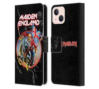 Head Case Designs Officially Licensed Iron Maiden England Tours Leather Wallet Case Compatible With Apple iPhone 13