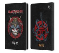 Head Case Designs Officially Licensed Iron Maiden Samurai Eddie Life Snake Senjutsu Leather Wallet Case Compatible With Amazon Fire 7 2022