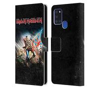 Head Case Designs Officially Licensed Iron Maiden Trooper 2016 Art Leather Wallet Case Compatible With Samsung Galaxy A21s (2020)