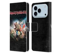 Head Case Designs Officially Licensed Iron Maiden Trooper 2016 Art Leather Wallet Case Compatible With Apple iPhone 17 Pro