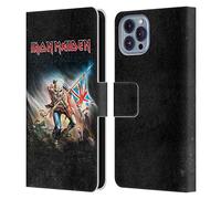 Head Case Designs Officially Licensed Iron Maiden Trooper 2016 Art Leather Wallet Case Compatible With Apple iPhone 14