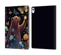 Head Case Designs Officially Licensed JK Stewart Bear Reaching Up Art Leather Wallet Case Compatible With Apple iPad Air 13 2024/2025