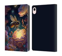 Head Case Designs Officially Licensed JK Stewart Bee Art Leather Wallet Case Compatible With Apple iPad mini (2021/2024)