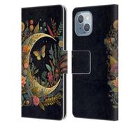 Head Case Designs Officially Licensed JK Stewart Crescent Moon Art Leather Wallet Case Compatible With Apple iPhone 14