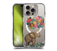 Head Case Designs Officially Licensed JK Stewart Elephant Holding Balloon Art Collection Shockproof Bumper Case [Military Grade] Compatible with Apple iPhone 16 Pro and Compatible with MagSafe