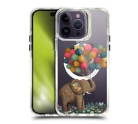 Head Case Designs Officially Licensed JK Stewart Elephant Holding Balloon Art Collection Shockproof Bumper Case [Military Grade] Compatible with iPhone 14 Pro Max and Compatible with MagSafe