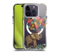 Head Case Designs Officially Licensed JK Stewart Elephant Holding Balloon Art Collection Shockproof Bumper Case [Military Grade Protection] Compatible with iPhone 14 Pro and Compatible with MagSafe