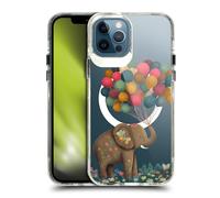 Head Case Designs Officially Licensed JK Stewart Elephant Holding Balloon Art Collection Shockproof Bumper Case [Military Grade] Compatible with iPhone 12 / iPhone 12 Pro and Compatible with MagSafe