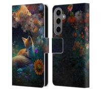 Head Case Designs Officially Licensed JK Stewart Fox Art Leather Wallet Case Compatible With Samsung Galaxy S25