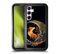 Head Case Designs Officially Licensed JK Stewart Fox On Crescent Moon Art Ultra-Armoured Shockproof Case [Military Grade Protection] Compatible With Samsung Galaxy A35 5G