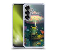 Head Case Designs Officially Licensed JK Stewart Frog With Umbrella Art Gel Case [Military Grade Protection] Compatible with Samsung Galaxy S25 and Compatible with MagSafe